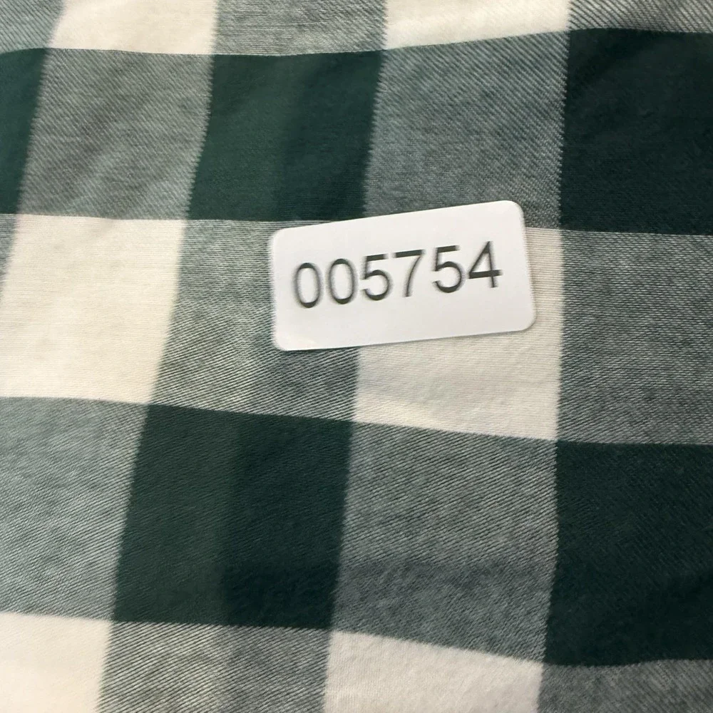 Gap Pajama Pants Kids 6 Green White Buffalo Plaid Flannel Sleep Lounge Cozy